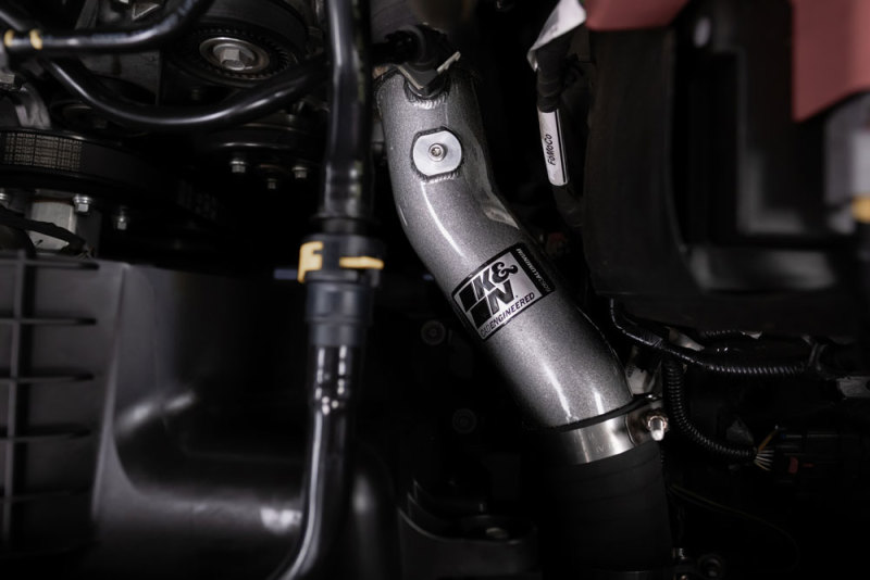 Ford Ranger Charge Pipe Kit - K&N Engineering - Mandrel-Bent Aluminum - Gunmetal Gray - `19-`27